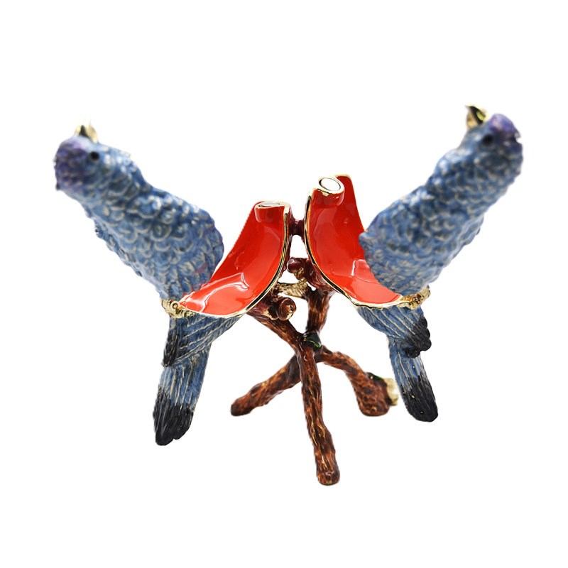 Boîte à bijoux sur une branche avec cristaux autrichiens