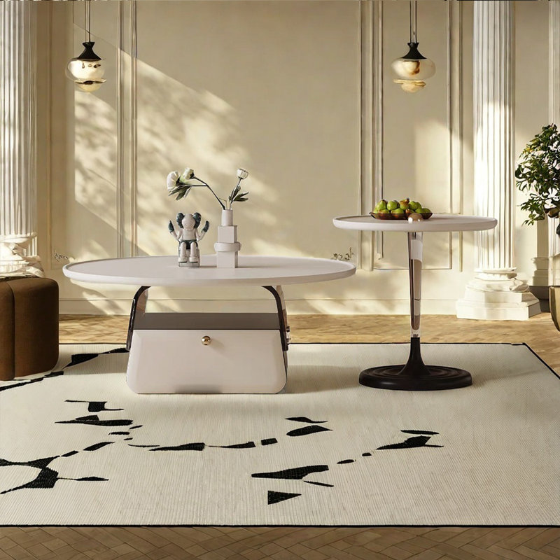 Table basse de luxe crème et légère