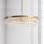 Lustre en laiton brossé à 6 lumières 24 "Jylian