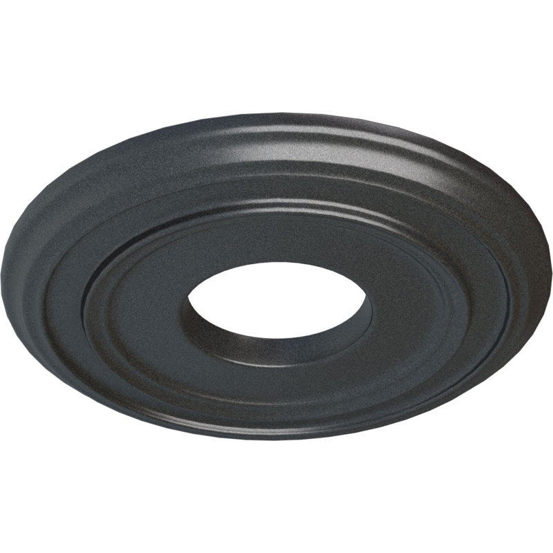 Médaillon de plafond H 12,375 po x l 12,375 po x P 1,125 po, Étain