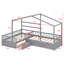 Lit plateforme House avec trois tiroirs de rangement-284738241