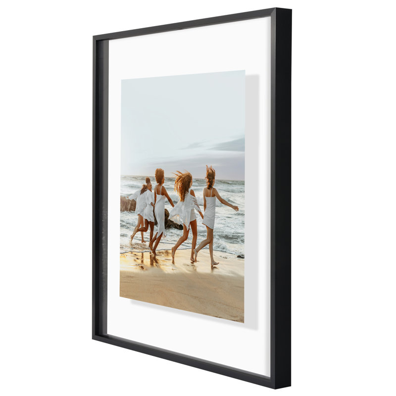 Rickesha Floating Aluminum & Plexiglass Picture Frame, 16" x 20"