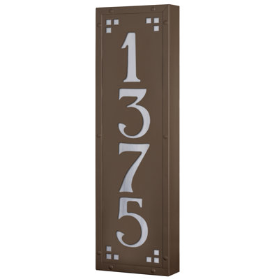 Plaque d'adresse murale personnalisable 12 V pour 4 numéros
