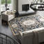 Hand-Knotted High-Quality Black and Beige Area Rug