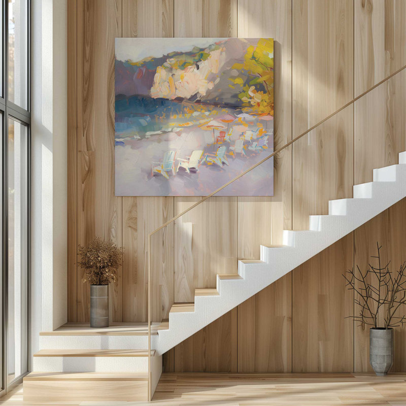 Nocturne Sunset Soiree v2, Large Canvas Print, 48" H x 48" W
