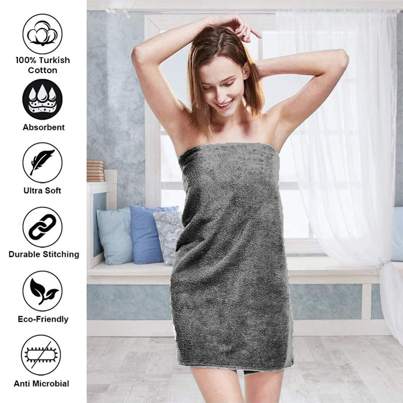 Très grandes serviettes de bain Alfano Luxury, Gris foncé