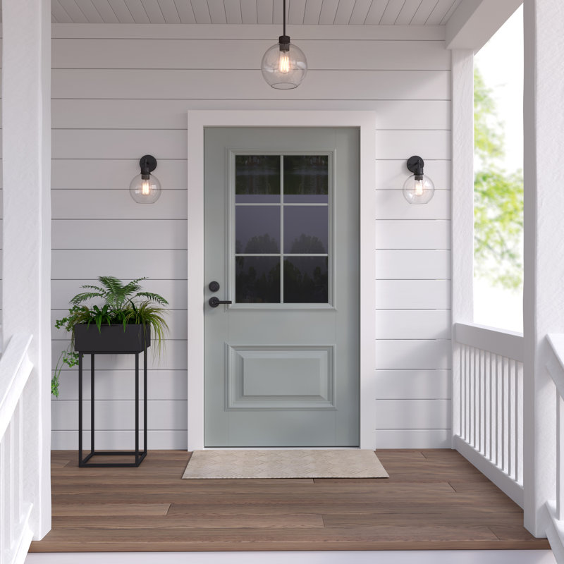 Outdoor Hanging Lantern, Powder Coated Black