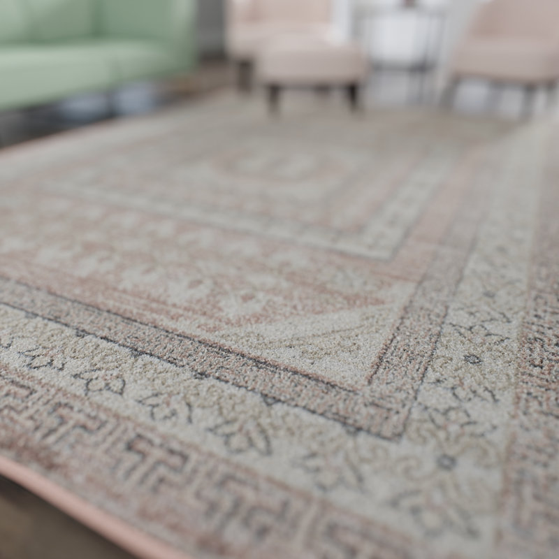 Tapis rose Dionne, Rectangle 9 pi x 12 pi