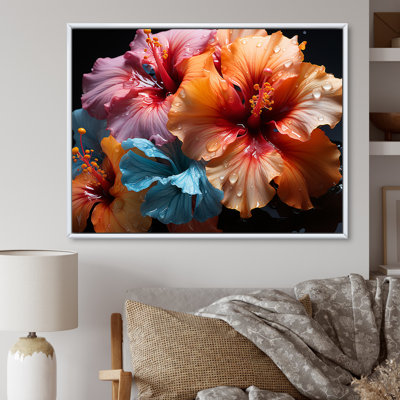 Hibiscus coloré et moderne II sur toile