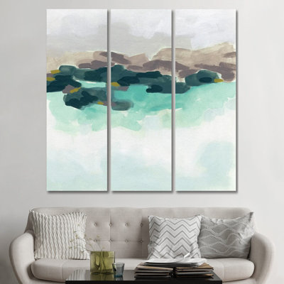 Sea Glass Coast I - Canvas Wall Art Set - Wrapped Canvas (Set of 3)