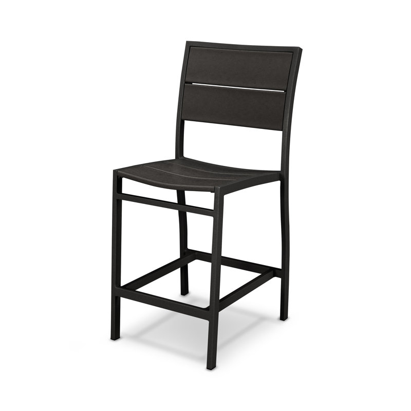 Chaise d'appoint POLYWOOD Surf City, Noir texturé / Noir anthracite