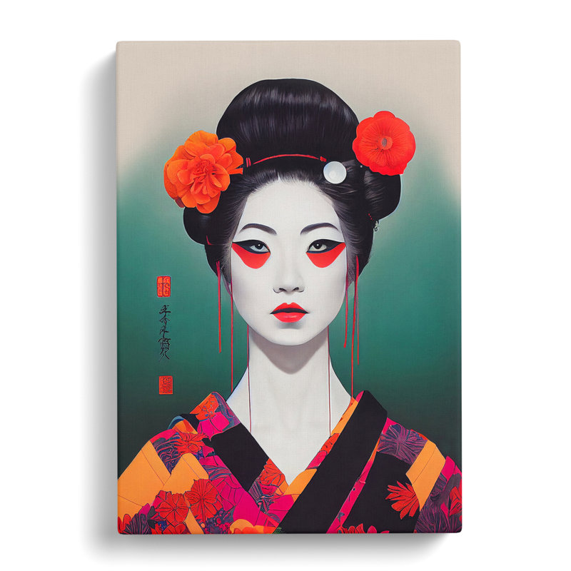 XC1022-1689X Contemporary Geisha No.5 - Wrapped Canvas Print, 76cm H x 50cm W x 3cm D