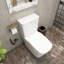 Toilette allongée 1 pièce à simple chasse 1,28 GPF avec siège blanc inclus