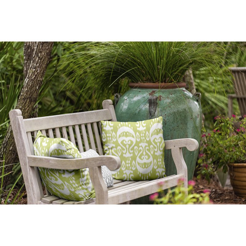 Housse de coussin d'extérieur carré Happy Hippy, H 20 po x l 20 po, Vert