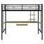 Lit mezzanine avec bureau et tablette, conception peu encombrante-1099390960