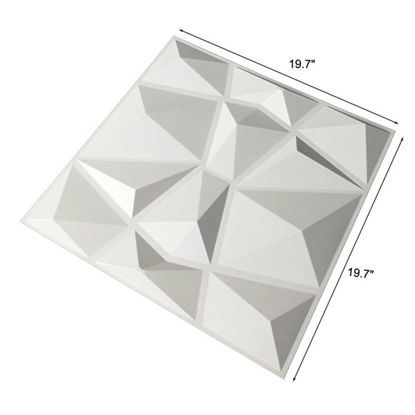 BAKERQUANTUM 12 Pack 3D Diamond Design Wall Panels For Interior Wall ...