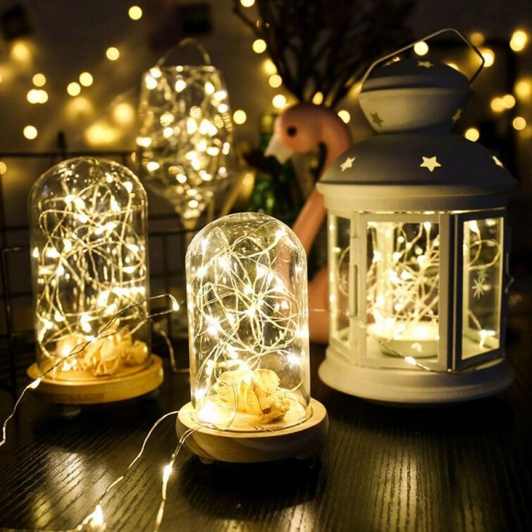 11FT Lantern String Lights with 10 Bulbs Warm Lanterns - Yellow