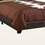 Lit double en similicuir brun transitionnel Vincent, H 45,47 po x l 57,74 po x L 80,71 po