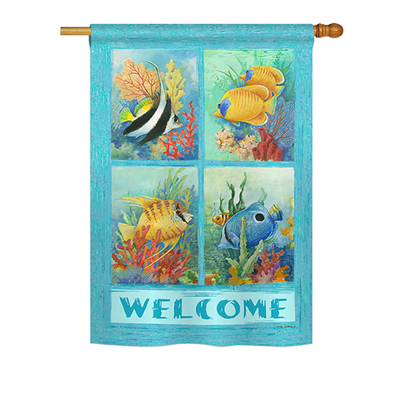 Drapeau de jardin / maison en polyester à 2 côtés Ragsdale, H 18,5 po x l 13 po