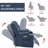 With Power Lift Function Recliner Chair With Massage Function And With Heating Function, With Overstuffed Design Wide Recliners, With Heavy-Duty Motion Mechanism With USB Port And With Type-C Port Port Ports, 2 Steel With Cup Holders, Blue, For Elderly U-1931696890