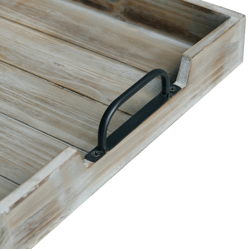 Chalda Tray, Rustic Wood