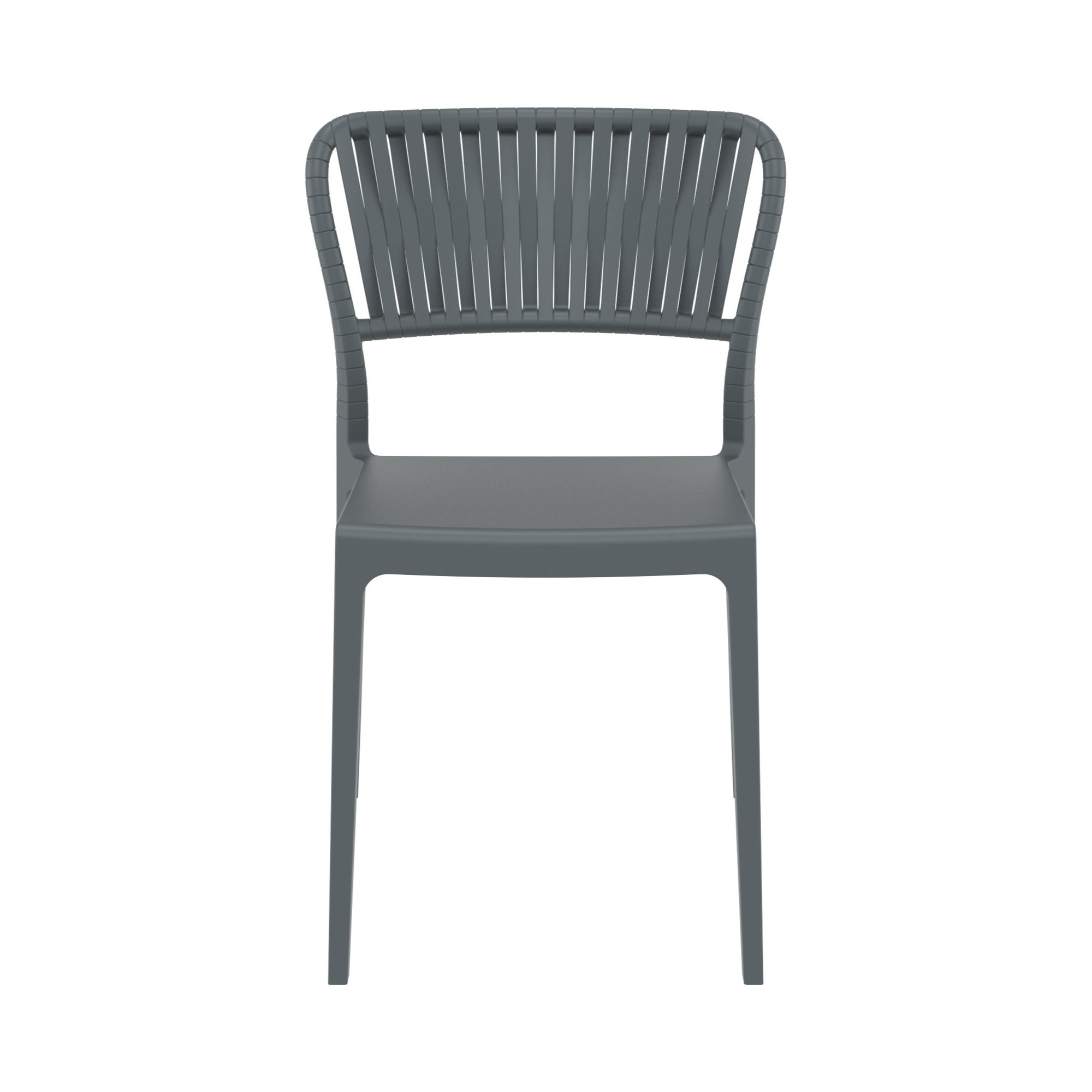 Newport Outdoor Stacking Dining Armchair, Dark Gray