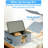 Large Cowboy Hat Storage Box With All Around Hardboard Support, Stackable, Crush-Proof, Dust-Proof Hat Carrying Case For Home & Travel, Rigid Hat Carrier Fits Up To 16" Wide Brim Hats, Grey
