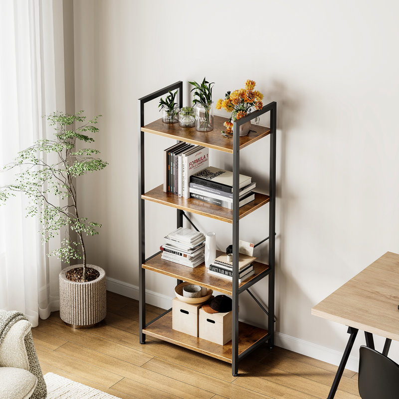 Bibliothèque Landrienne, H 70,35 po x l 20 po x P 9,45 po, Brun