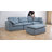 Comfy Boneless L Shaped Sectional Modular Cloud Sofa with Ottoman, Oversized Compression Deep Seat Couch, 3 Seater Living Room Set-910451958