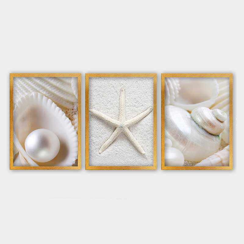 Ensemble de 3 peintures élégantes encadrées décoratives, 13,8 x 17,7 pouces chacune | 100% bois avec cadre 100% polystyrène (épaisseur: 0,8 pouce) | Impression numérique UV, parfaite pour le salon et la décoration intérieure