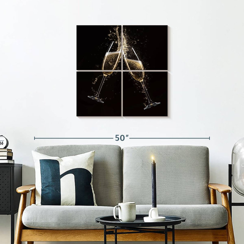 Yarlin Champagne Toast Splash, H 26 po x l 26 po