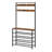 Aarran Hall Tree with Shoe Storage and 9 Hooks,Shoe and Coat Rack