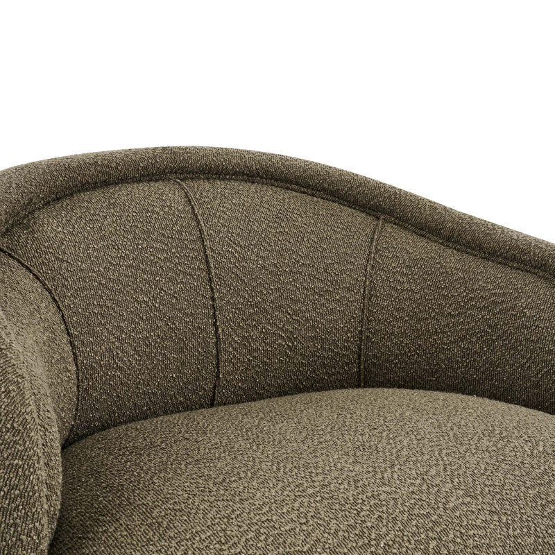 Fauteuil d'appoint moelleux avec design incurvé ergonomique, Vert