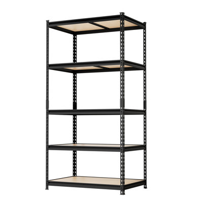 Étagère de rangement robuste à 5 niveaux réglables pour garage, structure métallique sans boulons, capacité de 1360 kg, autoportante