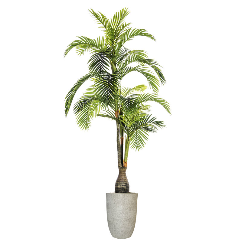 Panama Artificial Palm Tree in Planter, 92" H x 58" W x 51" D
