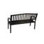 Banc arqué en métal noir