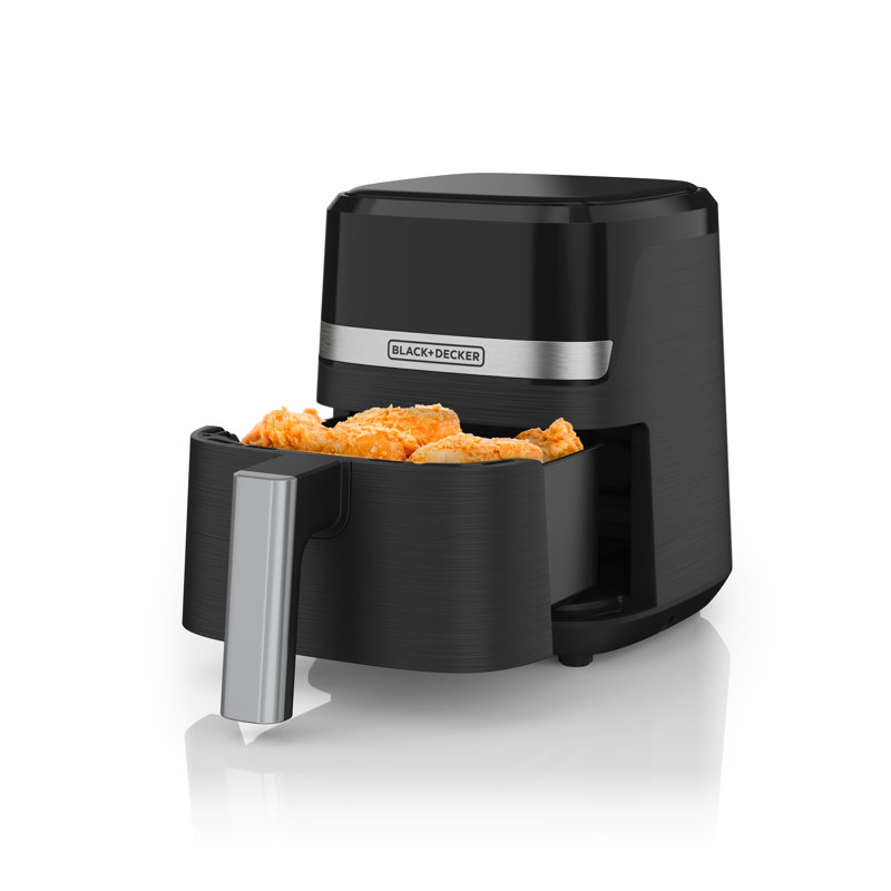 BLACK+DECKER Purify 2QT Air Fryer, Timer with Auto Shut-off and Shake Reminder, Digital LED Touchscreen and 9 Presets, 1000W, Dishwasher Safe Parts