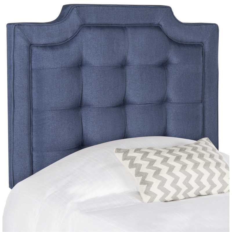 Findlay Upholstered Headboard, Twin, Polyester Navy