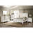 Copper Cream White Wood Queen Panel Bed