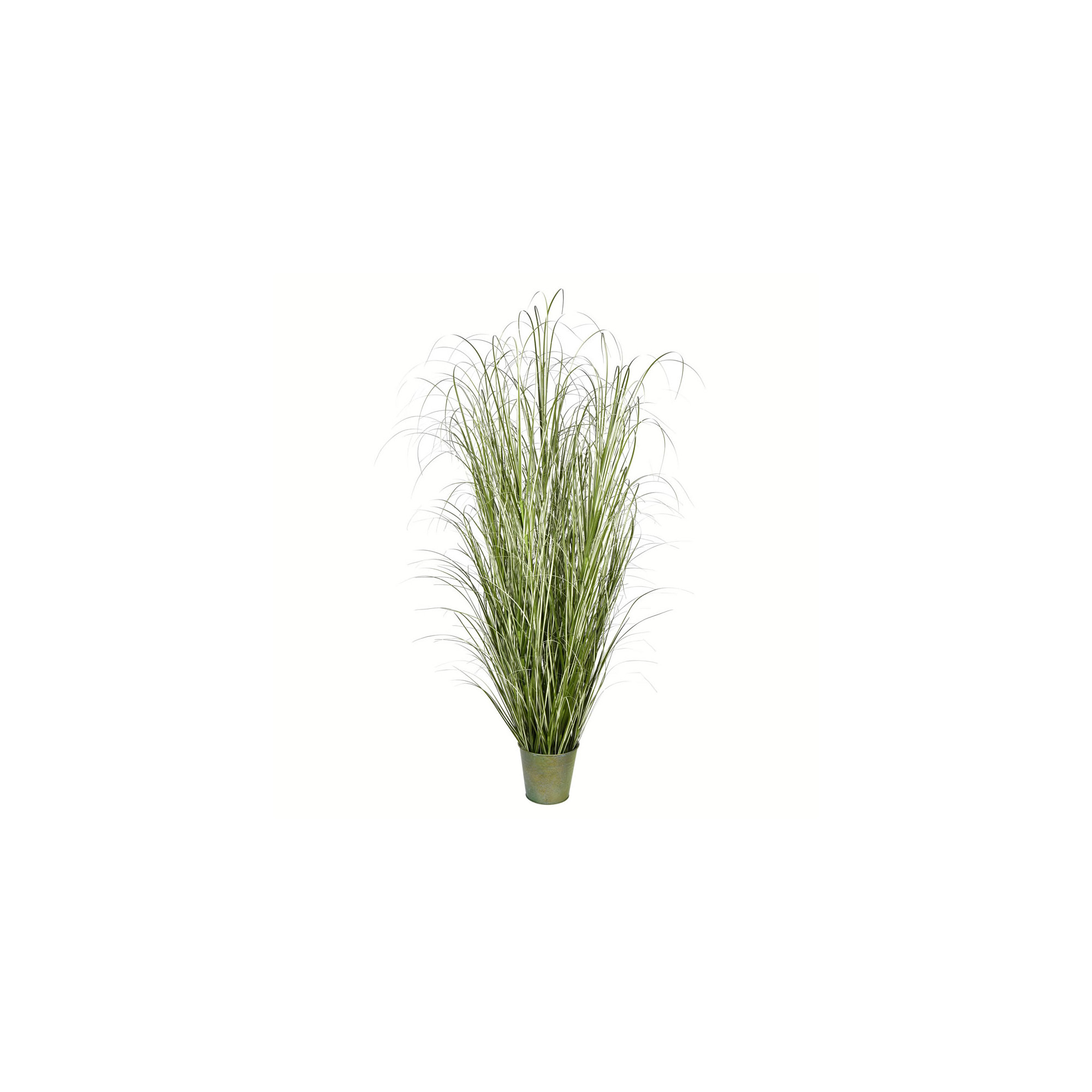 Artificial Green Grass in Metal Pot , 72" H x 38" W x 38" D