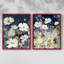FLORAL Series CCCLLXVI-Impression encadrée de qualité supérieure - prête à être accrochée - aucun clou requis - aucun clou requis-536383863-536383862