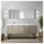 Meuble-lavabo double 72 po Rustic X P 20 po D, avec plateau en marbre de culture