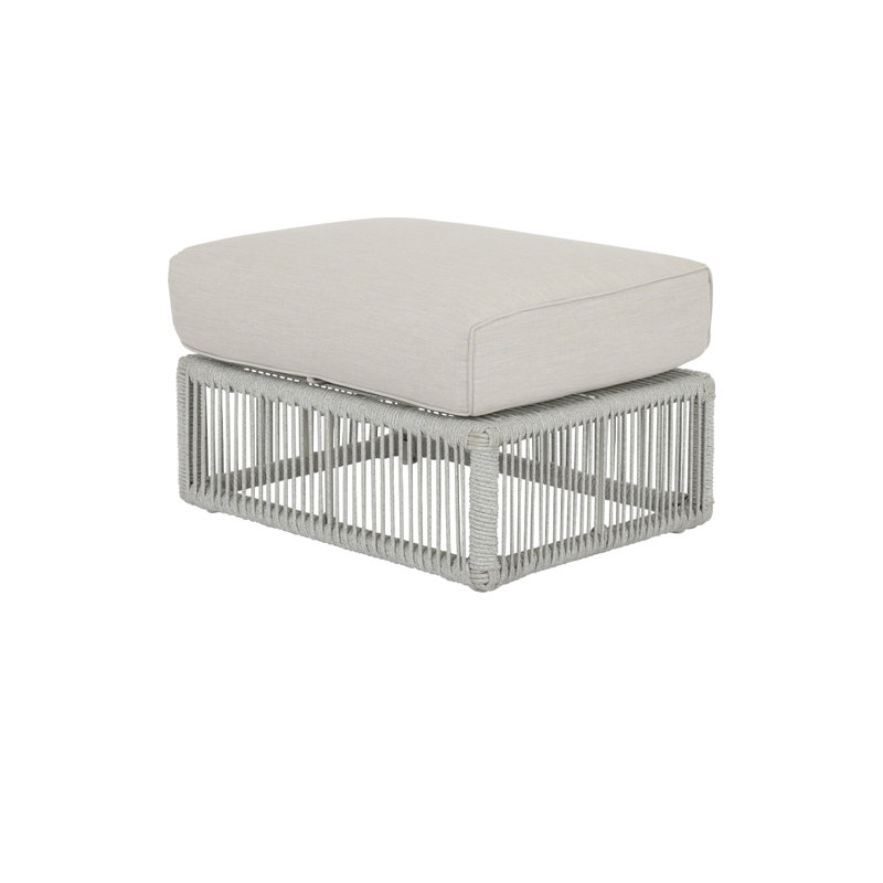 Miami Outdoor Ottoman, Echo Ash Sunbrella®