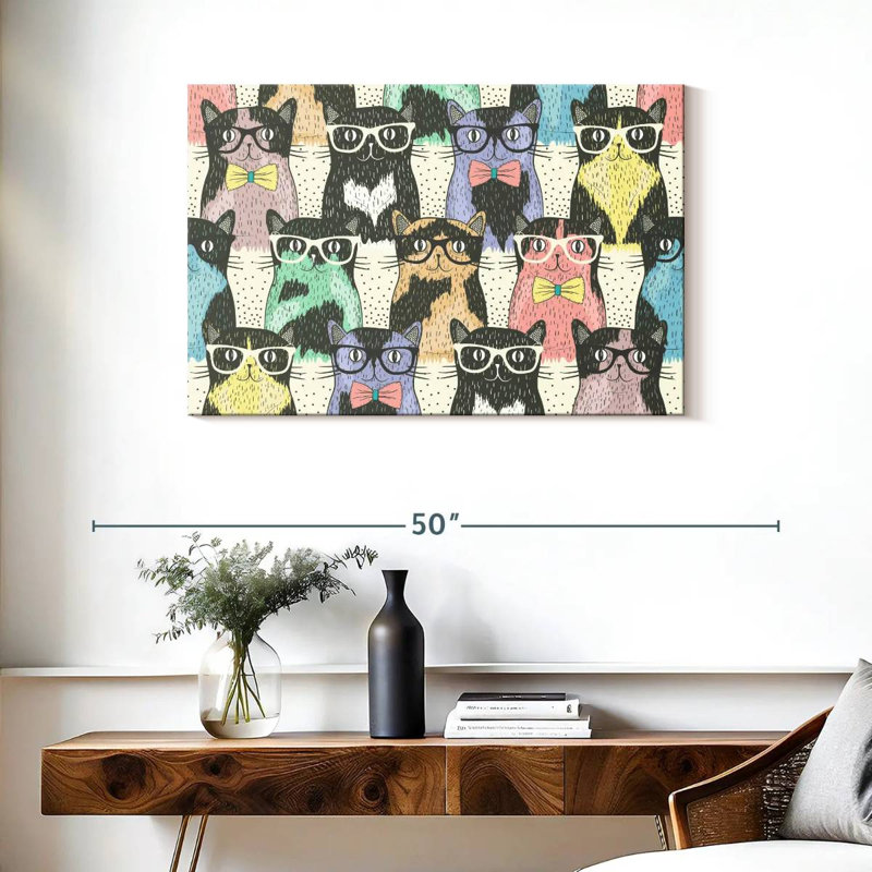 Cool Cats, 24" H x 36" W