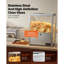Chaufferette commerciale Nacho, chaufferette 85QT avec base chauffante et lumière chauffante, machine Nacho avec panneau de déviation, acier inoxydable, pour croustilles Nacho, maïs soufflé, croustilles, cacahuète