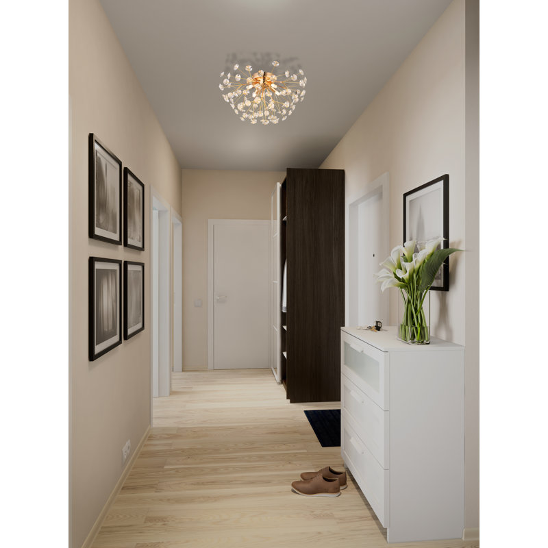Ajiya Flush Mount, Gold colours