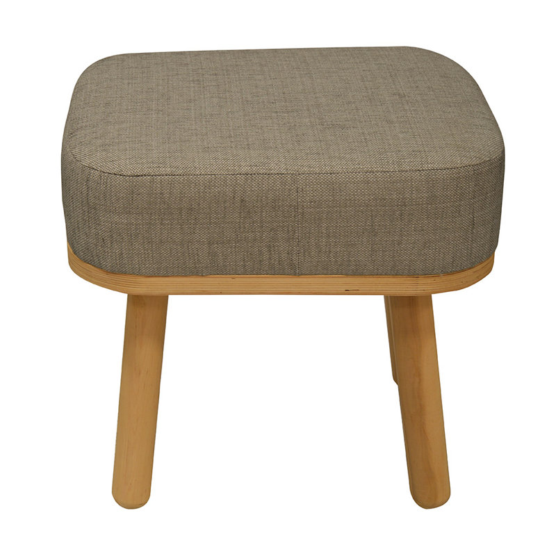 Solid + Manufactured Wood Accent Stool, Grey