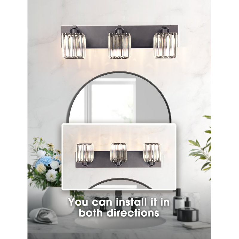 Sanfiel 3 - Light LED Vanity Light, Matte Black, 3