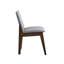 Chaises d'appoint modernes en tissu gris scandinave moderne (2 pièces) - Structure au fini noyer pour chaise de stabilité 2 pièces avec coussins de siège rembourrés confortables