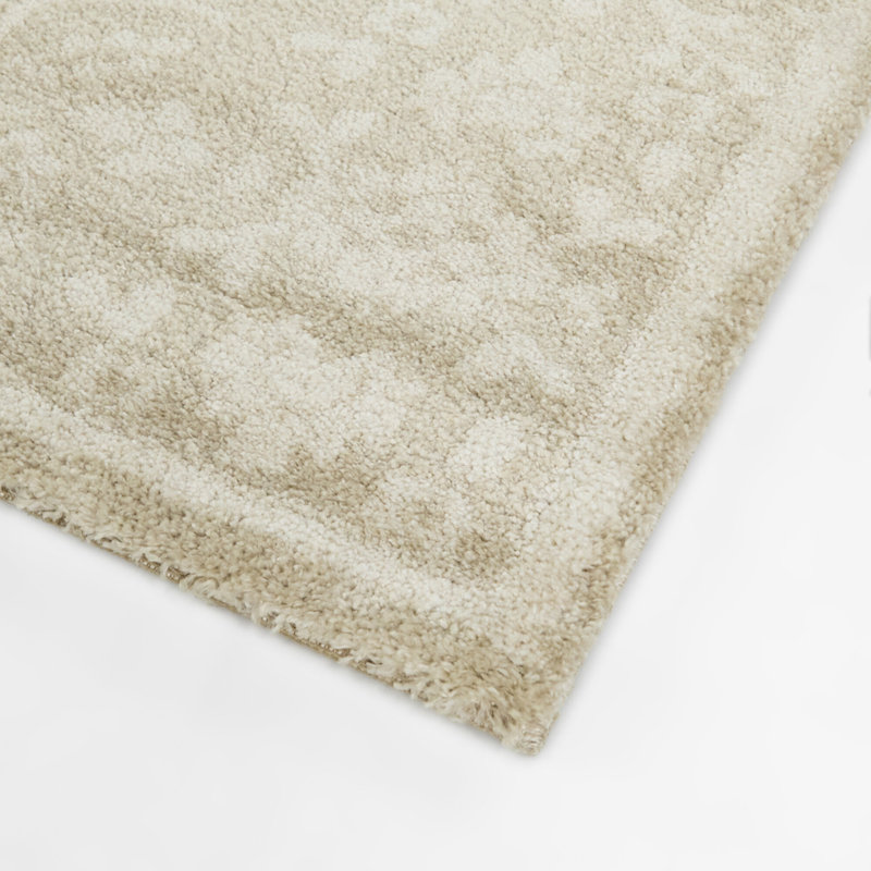 Wynn Beige/Cream Minimalist Traditional Area Rug, Rectangle 5'3" x 7'